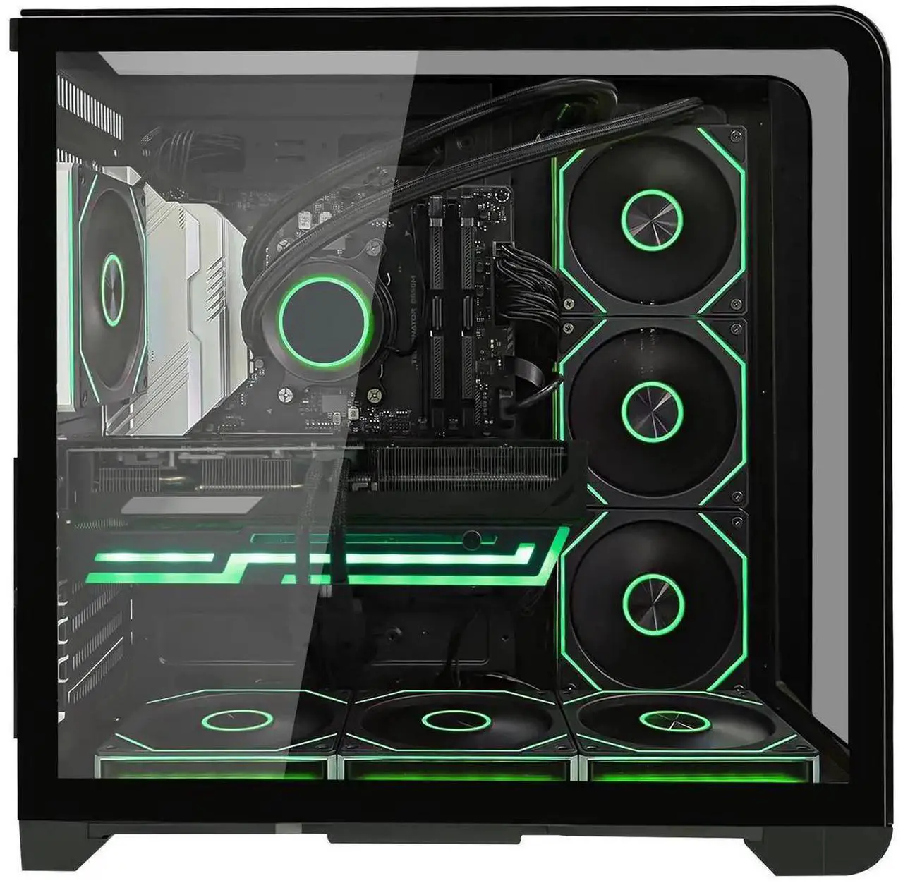 Alt view image 2 of 7 - Hoengager Astral Plus Gaming PC -AMD Ryzen 7 9800X3D 8-Core 5.2 GHz-RTX 5060 8GB -32GB DDR5 6000MHZ RAM-1TB PCIe +2TB SATA SSD -WIFI &Bluetooth -RGB Fans-Windows 11 Pro Desktop Computer-Black