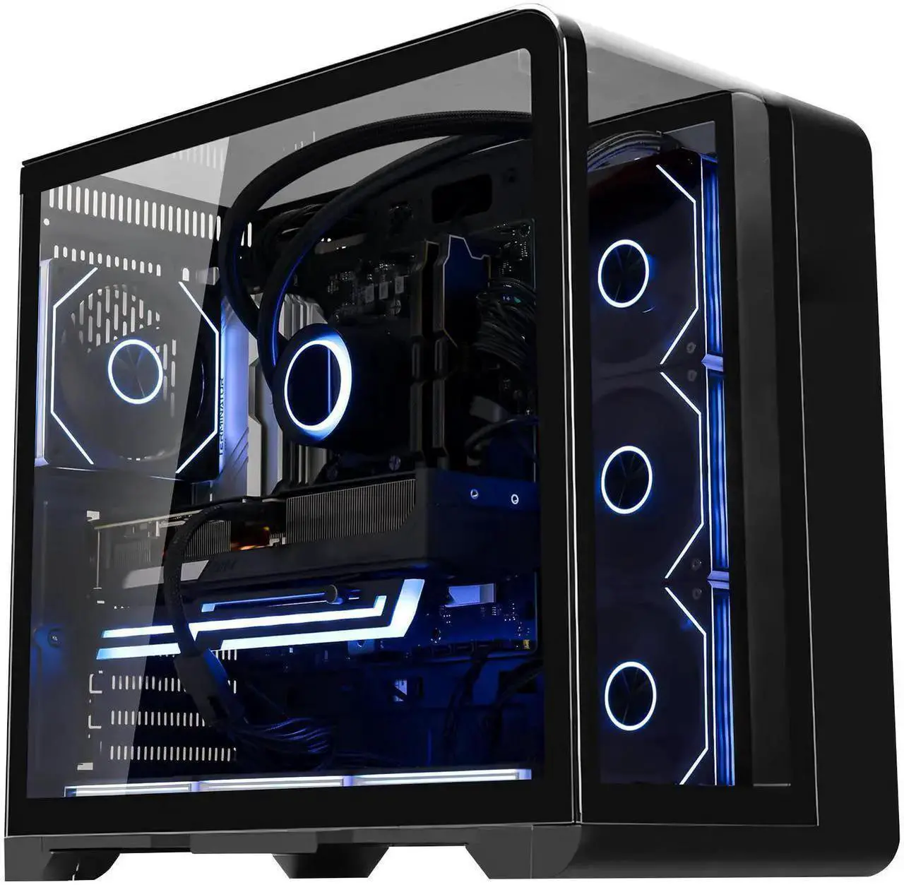 Main image of Hoengager Astral Plus Gaming PC -AMD Ryzen 7 9800X3D 8-Core 5.2 GHz-RTX 5060 8GB -32GB DDR5 6000MHZ RAM-1TB PCIe +2TB SATA SSD -WIFI &Bluetooth -RGB Fans-Windows 11 Pro Desktop Computer-Black