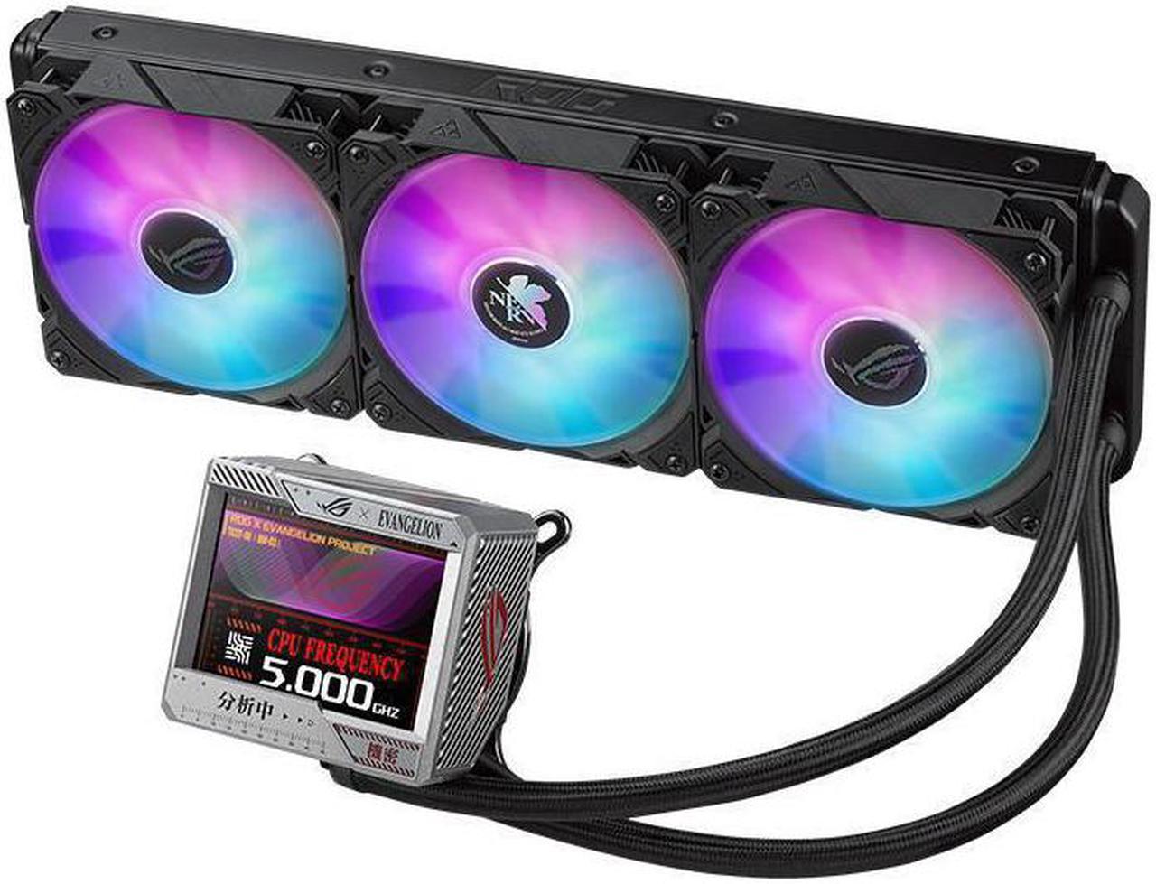 ASUS ROG RYUJIN II 360 ARGB EVA EDITION all-in-one liquid CPU Cooler 360mm Radiator, 3.5" Color LCD, Support AURA SYNC, 3*120mm ROG ARGB Fans