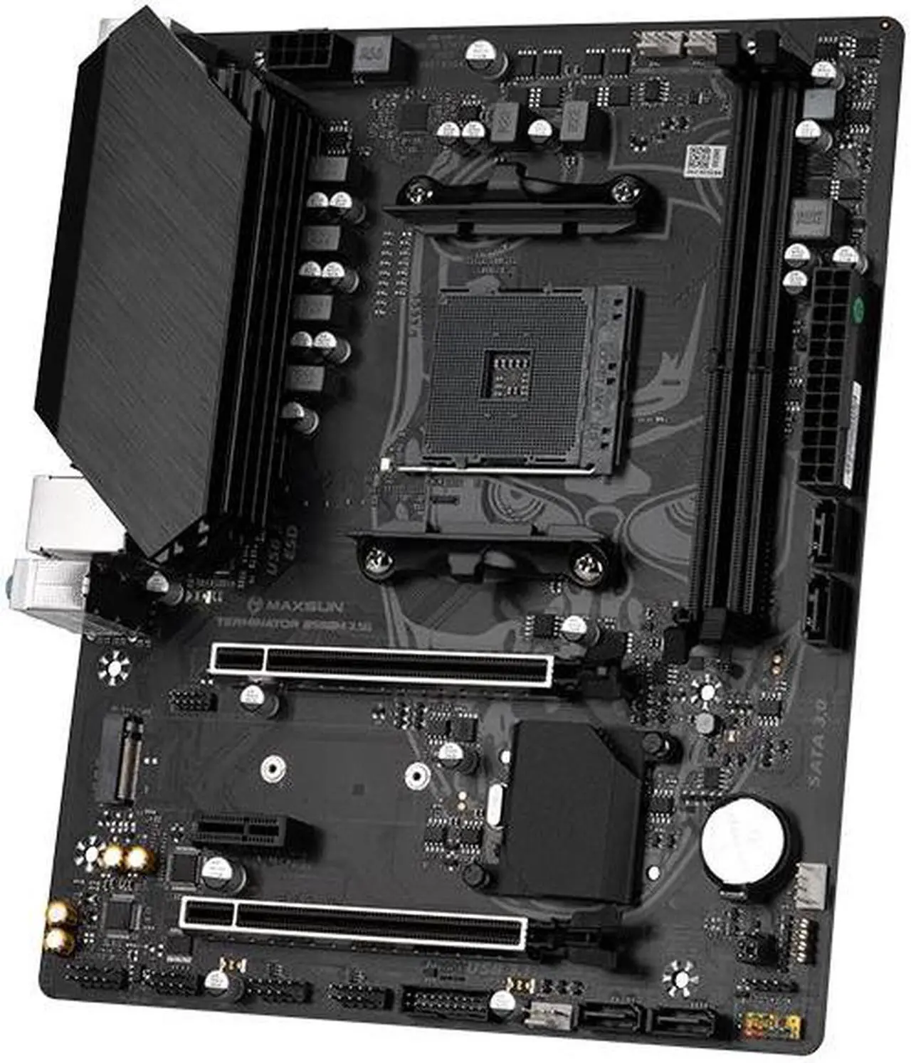Alt view image 3 of 5 - Hoengager B550 AMD Support Ryzen 5000 series, M.2 (PCI-E 4.0), DDR4 3200/3333 XMP, HDMI + VGA, Support RAID, 2.5Gbps LAN, B550 M-ATX Motherboard