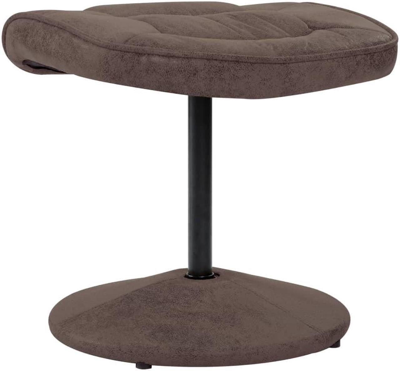 Alt view image 4 of 15 - vidaXL Recliner Swivel Recliner Armchair with Footrest Brown Faux Suede Leather