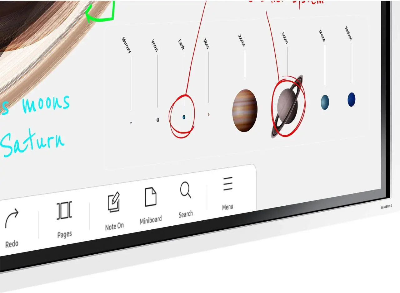 Alt view image 6 of 7 - Samsung Flip Pro WM65B 65 Inch Digital Flipchart for Business & Classroom 4K UHD 3840x2160 with Touch Screen, Wi-Fi, HDMI, USB