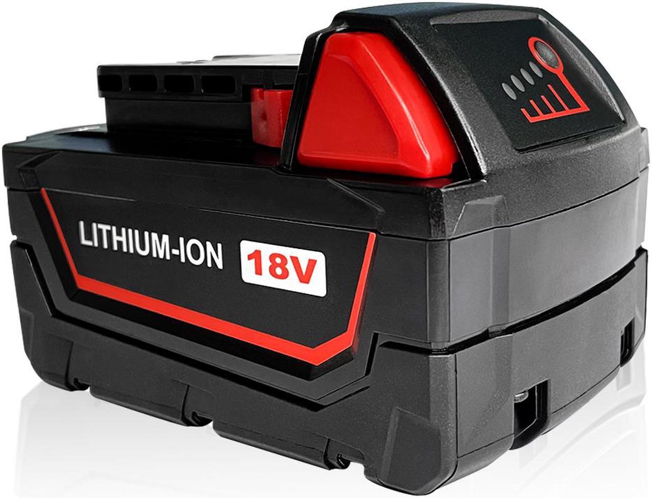 Lipower 6.0AH Lithium Battery Replace for Milwaukee M18 Battery Compatible with Milwaukee Battery 48-11-1850/48-11-1852/48-11-1840/48-11-1828/48-11-1820, M18 Lithium XC Battery