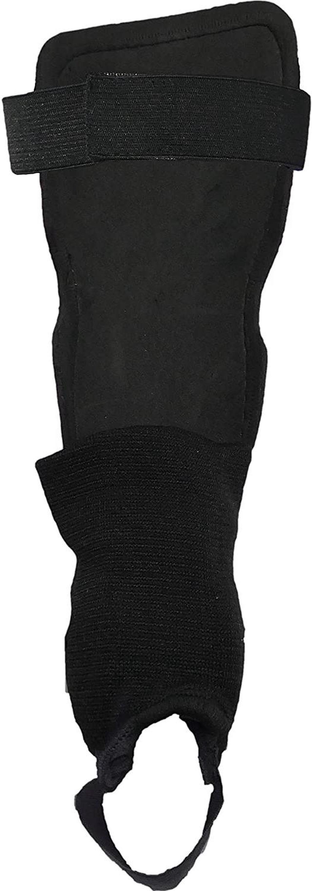 Alt view image 4 of 7 - Combination Set Kids Soccer Shin Guards with Adjustable Straps & 1 Pair Matching Compression Sock for Maximum Performance. Fits Ages 4-7. Blue