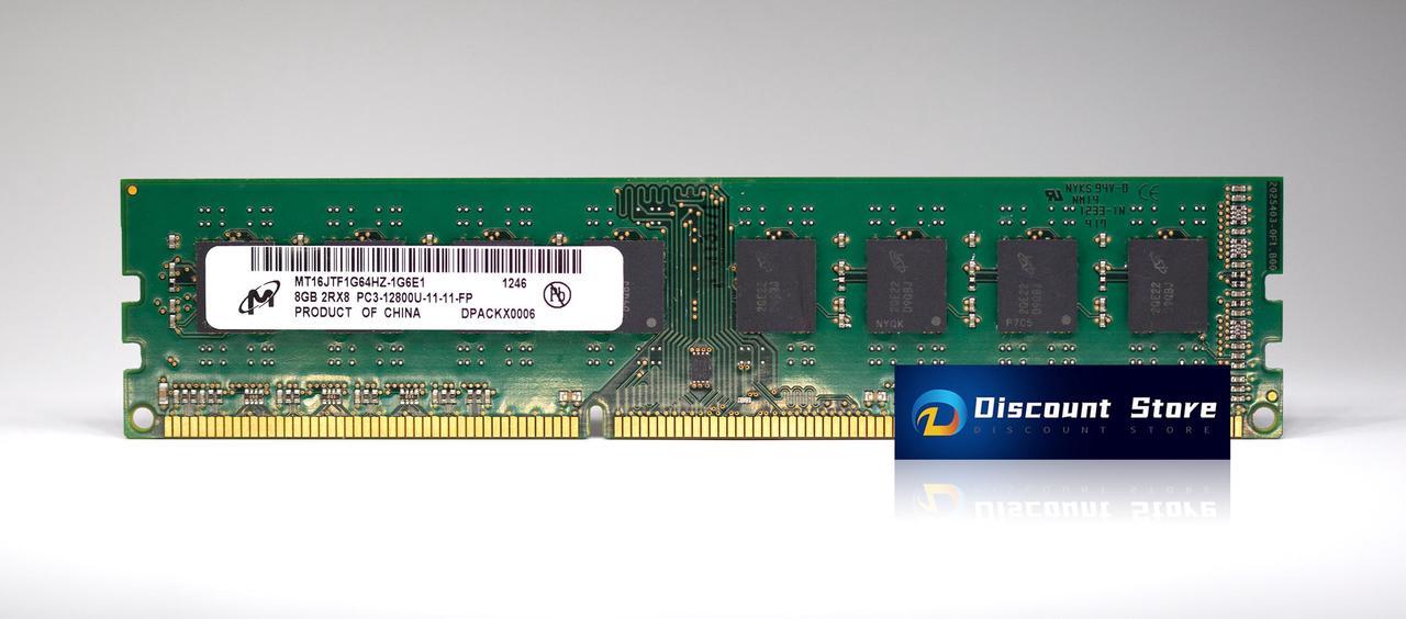 Micron 8 GB MT16JTF1G64HZ-1G6E1 PC3-12800U-11-11-FP UDIMM DDR3-1600 240-Pin Desktop RAM Memory