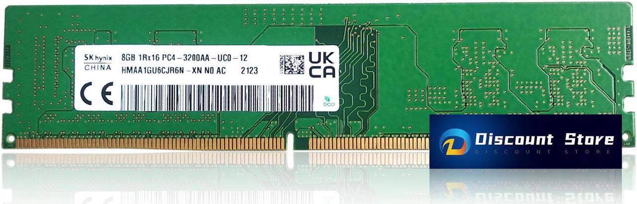 SK Hynix  8GB DDR4 1RX8  PC4-25600  HMAA1GU6CJR6N-XN UIMM Desktop RAM 3200mhz PIN-288 1.2V