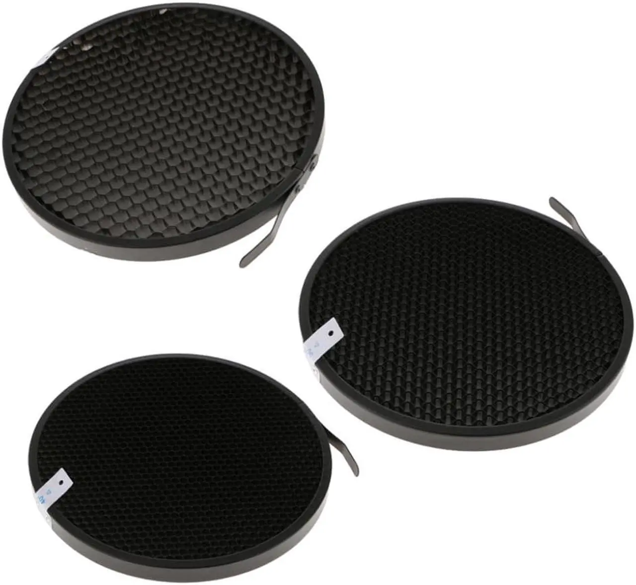Alt view image 2 of 4 - 3Pcs 60 50 40 Degree Eggcrate Honeycomb Grid for 7inch Reflector Diffuser Lamp Shade Dish Photo Studio Accessories