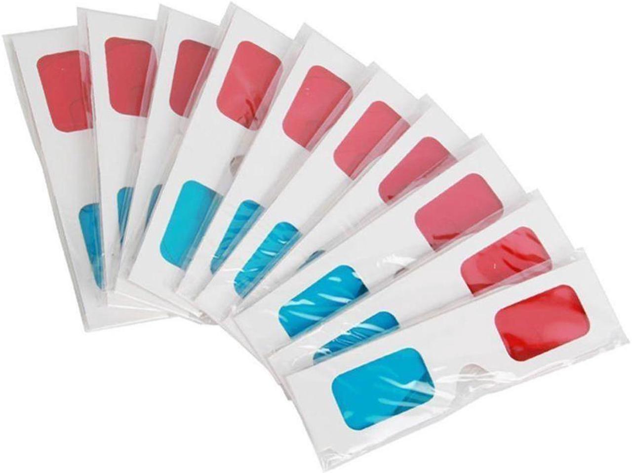 Main image of 10pcs/lot Universal  View Anaglyph Red/Blue 3D Glass For Movie Video EF Paper Anaglyph 3D Glasses Paper 3D Glasses