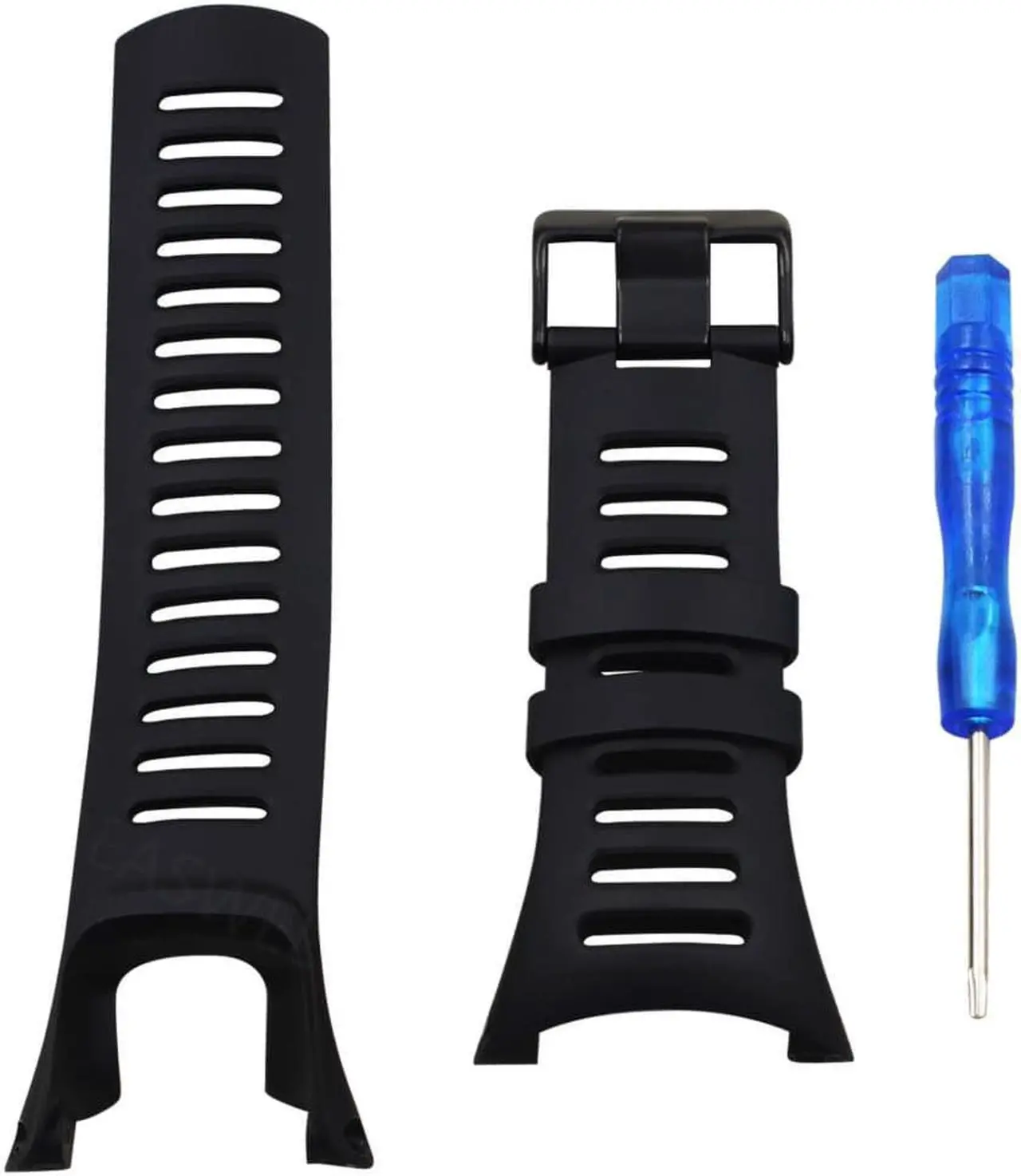 Main image of Para SUUNTO T1 T1C T3 T3C T3D T4C T4D correa de goma para reloj negro de la correa de muñeca