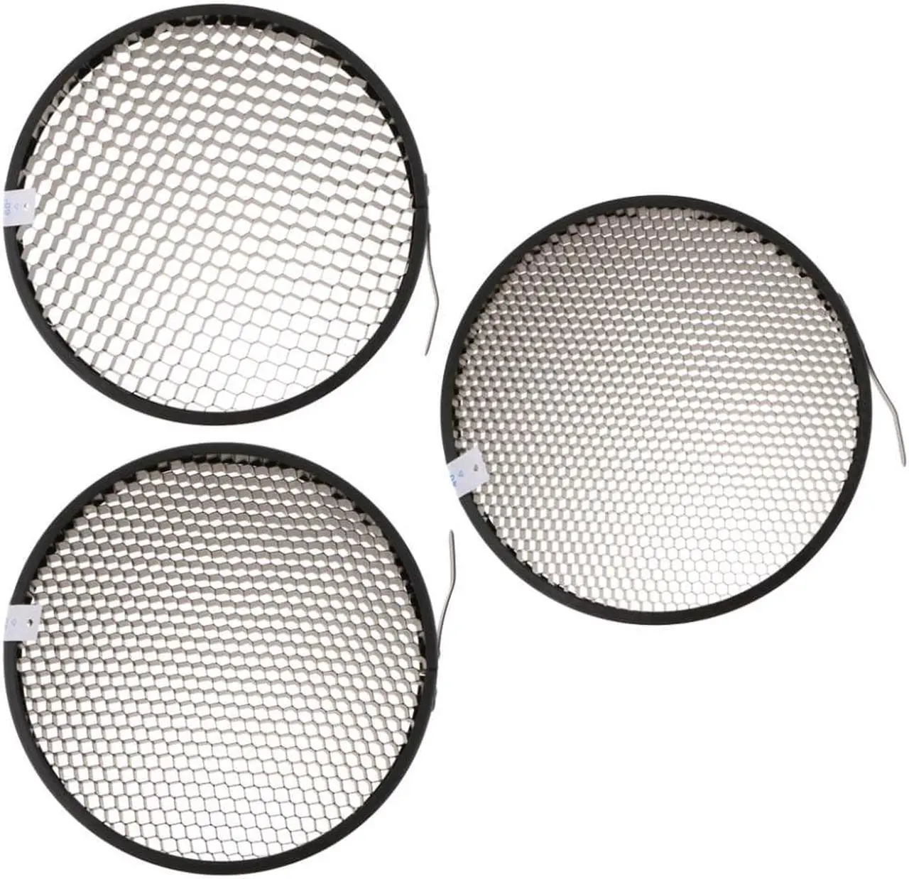 Alt view image 4 of 4 - 3Pcs 60 50 40 Degree Eggcrate Honeycomb Grid for 7inch Reflector Diffuser Lamp Shade Dish Photo Studio Accessories