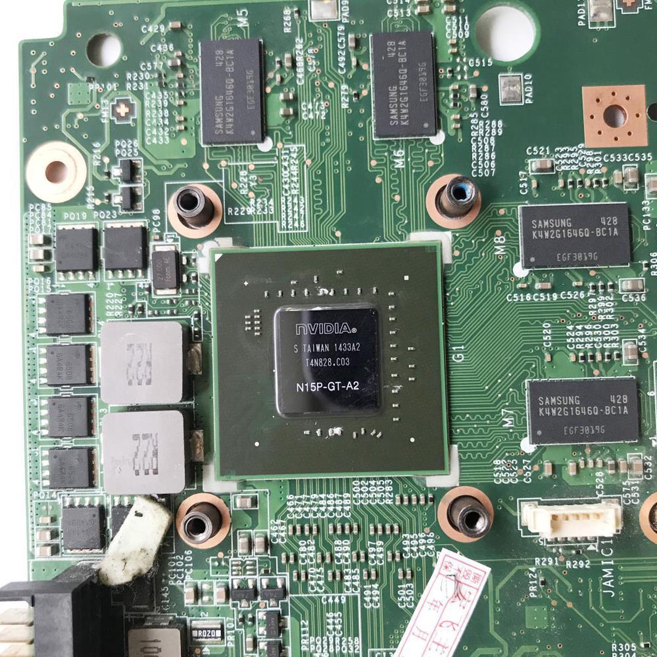 Alt view image 3 of 3 - For MSI GE60 GP60 Laptop Motherboard MS-16GH1 VER:1.0 With SR1Q0 i5-4210H CPU GTX850M/2GB DDR3L