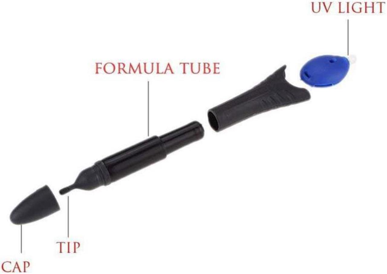 Alt view image 3 of 3 - Fix Pen Welding 5 Second Quick Fix UV Light Repair Pen Tool Kit Compound of Super Powered Liquid Plastic Dip Welding