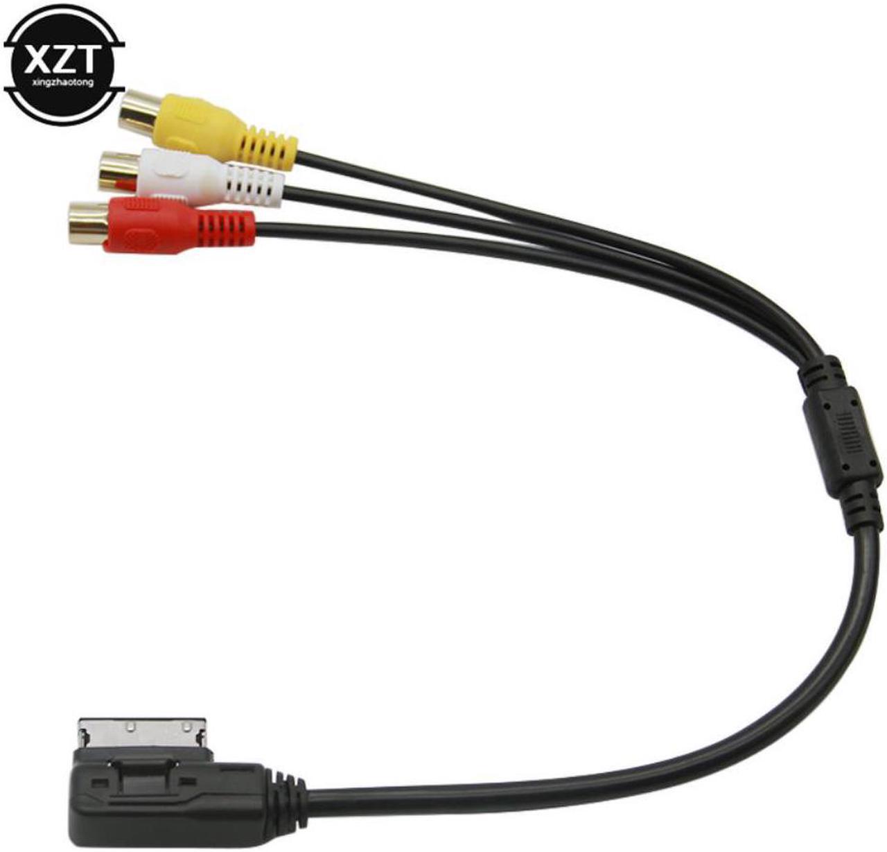 Alt view image 3 of 3 - For Audi AMI AUX Cable Adapter A3 A4 A6 A7 A8 Q5 Q7 R8 AMI MMI RCA 3RCA DVD Video Audio Input Wire Car Accessory