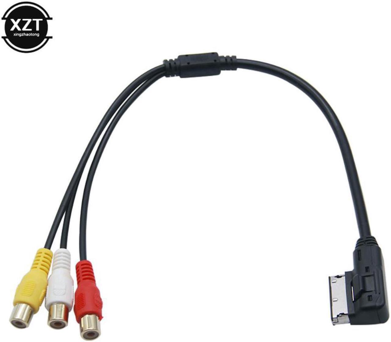Alt view image 2 of 3 - For Audi AMI AUX Cable Adapter A3 A4 A6 A7 A8 Q5 Q7 R8 AMI MMI RCA 3RCA DVD Video Audio Input Wire Car Accessory