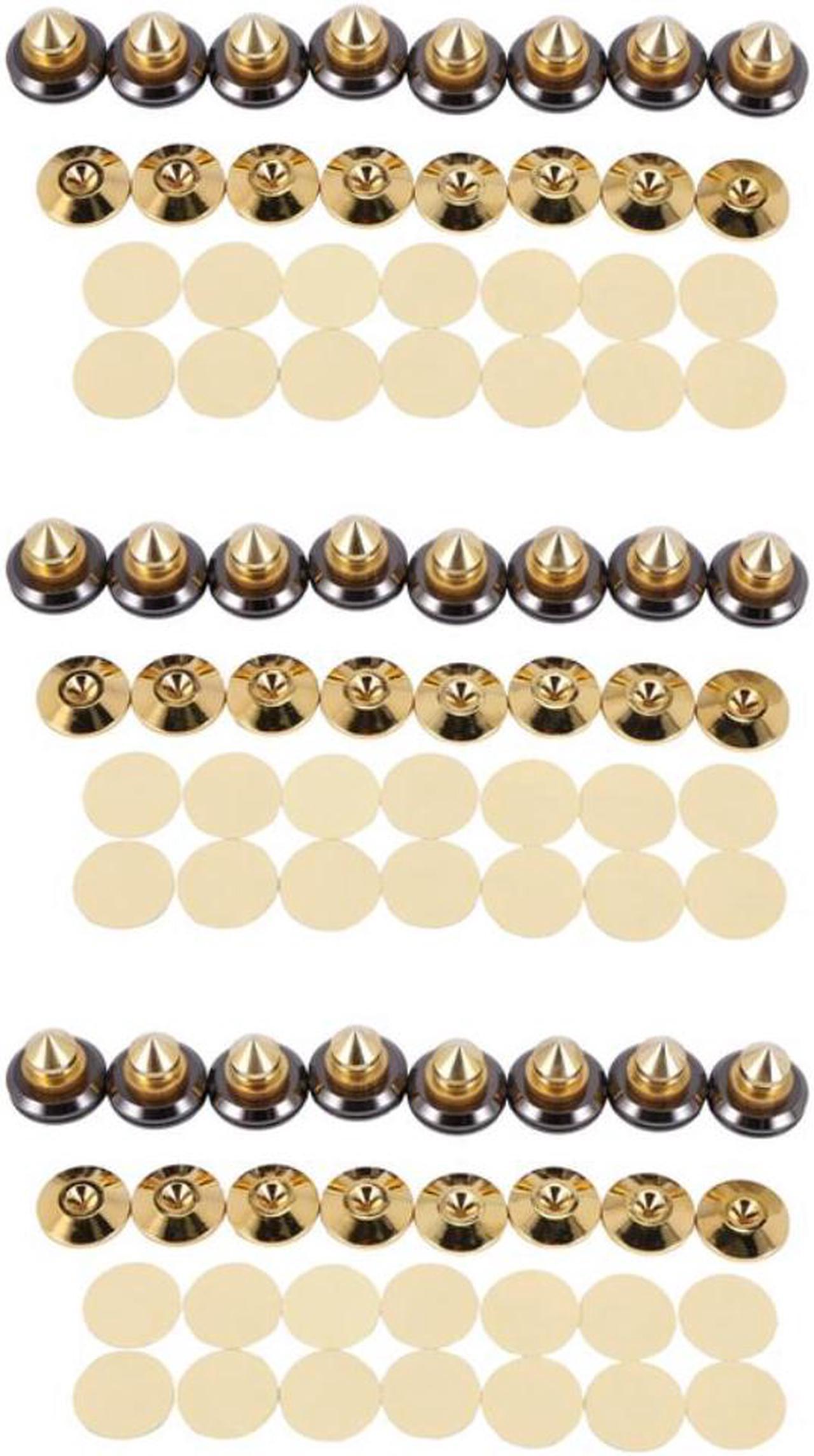 24 Set Golden-Plated Speaker Spikes, Speaker Stands CD Audio Subwoofer Amplifier Turntable Isolation Feet