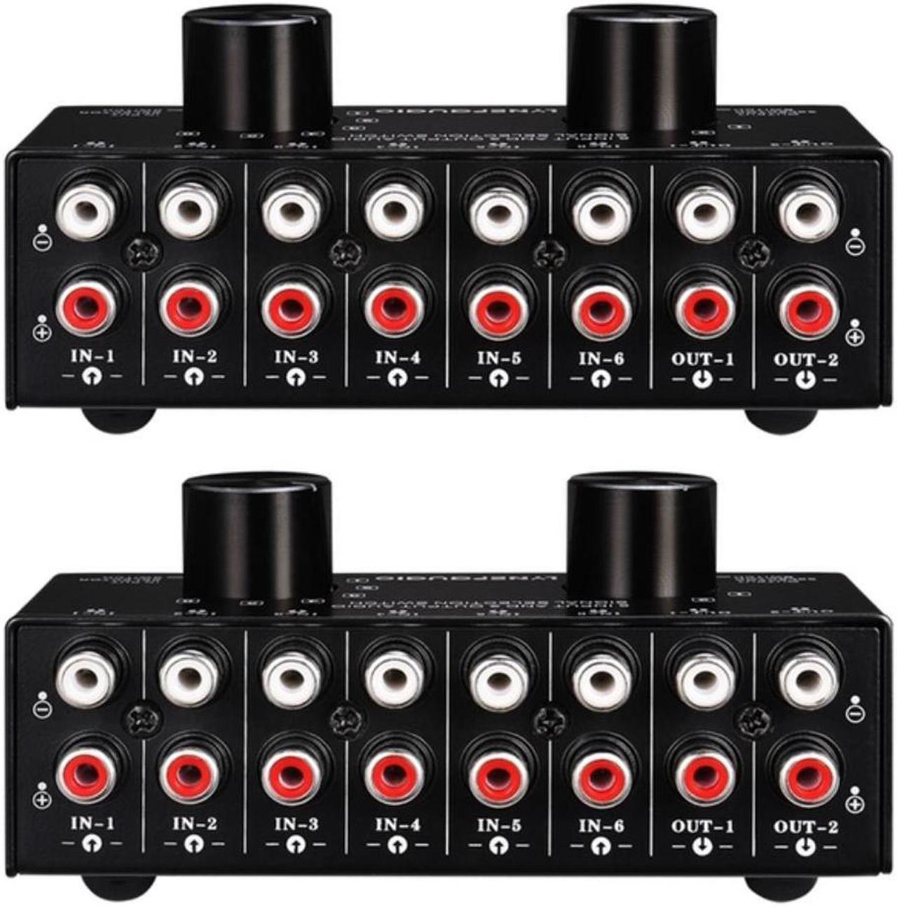 2X Switcher 6 in 2 Out Or 2 in 6 Out Headphone Speaker Switcher Stereo Sound Source Signal Selection Switcher