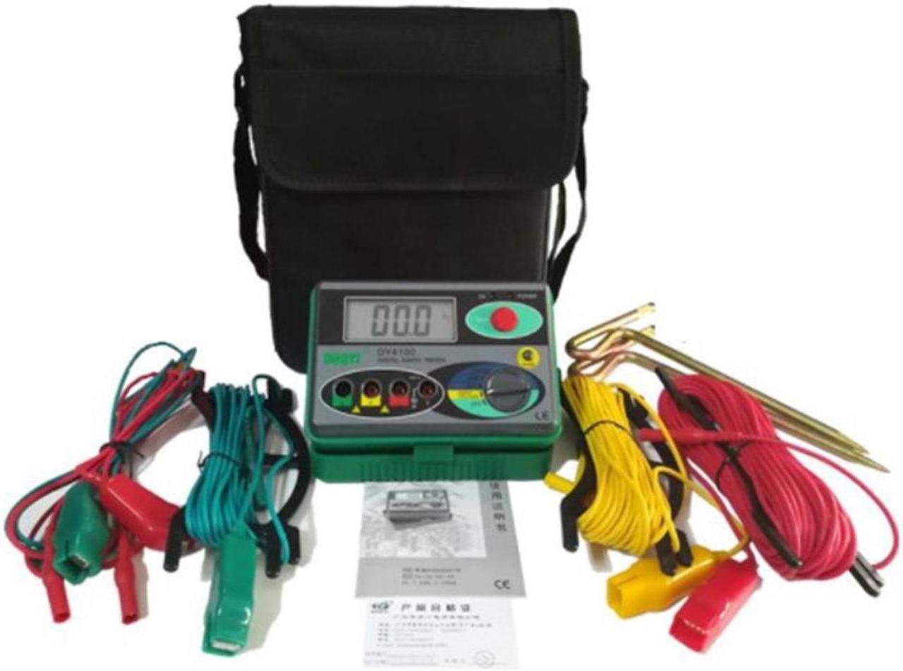 DUOYI DY4100 Digital Resistance Tester Earth Ground Meter Multimeter with Higher Accuracy Power Systems Inspection Tool