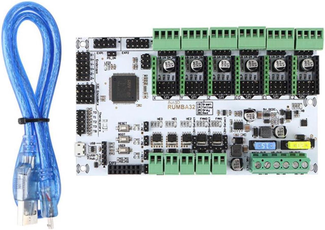 Alt view image 2 of 3 - 3D Printer RUMBA32 Main Control Board Compatible With Marlin 2.0 32-bit Rumba Upgrade Version DIY Supports 6 Motors