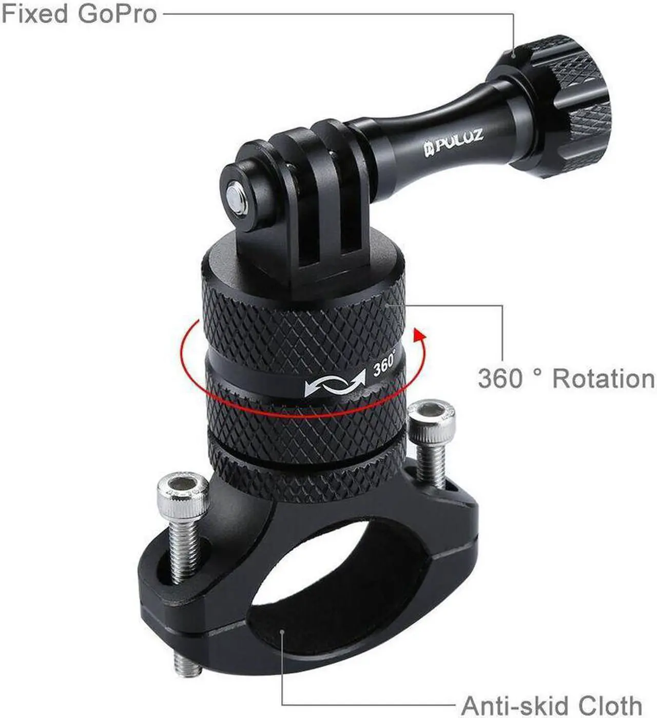 Alt view image 4 of 4 - PULUZ Aluminum Bike Handlebar Adapter Mount for Gopro Hero Action Camera