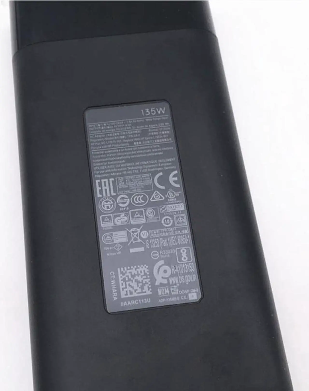 Alt view image 2 of 2 - 19.5V 6.9A 135W TPN-DA11 TPN-CA13 L15534-001 AC Adapter for HP Spectre 15-df0000 x360 Pavilion Gaming 15 Laptop Charger