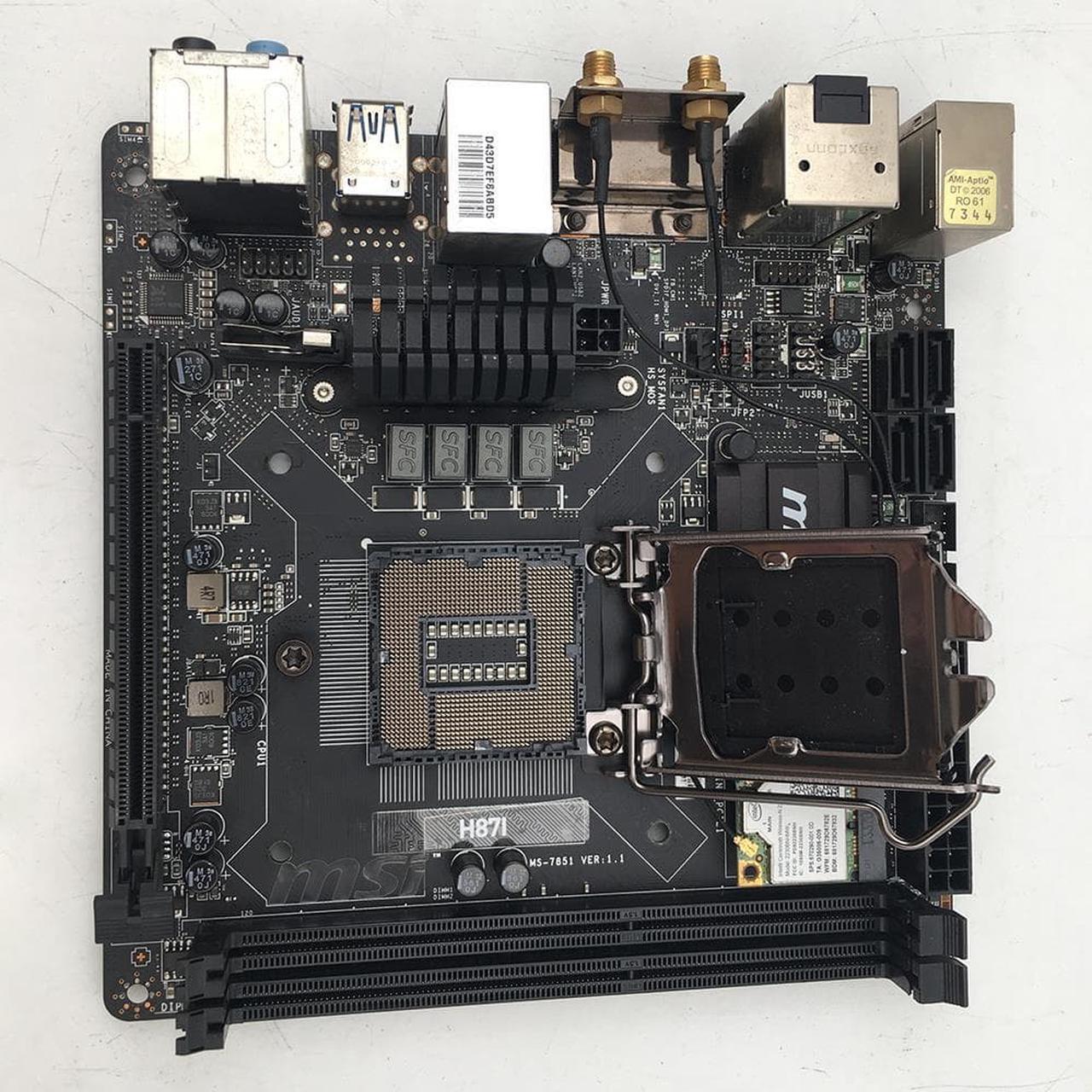 Alt view image 3 of 3 - Desktop Motherboard For Msi H87I MS-7851 LGA1150 DDR3 16GB PCI-E3.0 SATA3 USB2.0/3.0 DVI+DisplayPort M-ITX Fully Tested