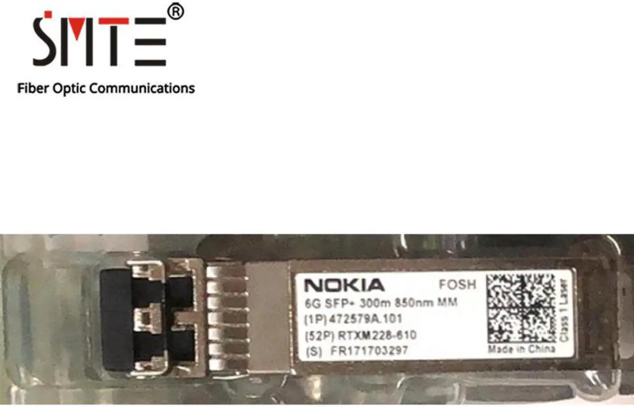 NOKIA RTXM228-610 SFP+ 300M 850NM Multimode FOSH 6G LC Fiber Optical ...