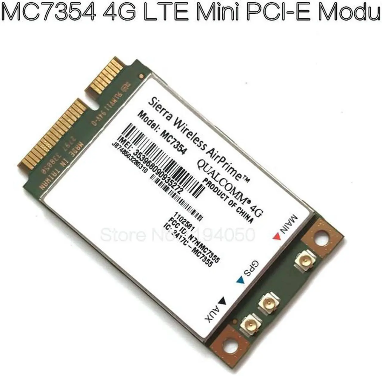 Alt view image 2 of 3 - MC7354 Sierra Wireless Mini PCIE LTE 4G QUALCOMM WCDMA GSM GPRS GNSS UMTS Support Gobi API 4G module