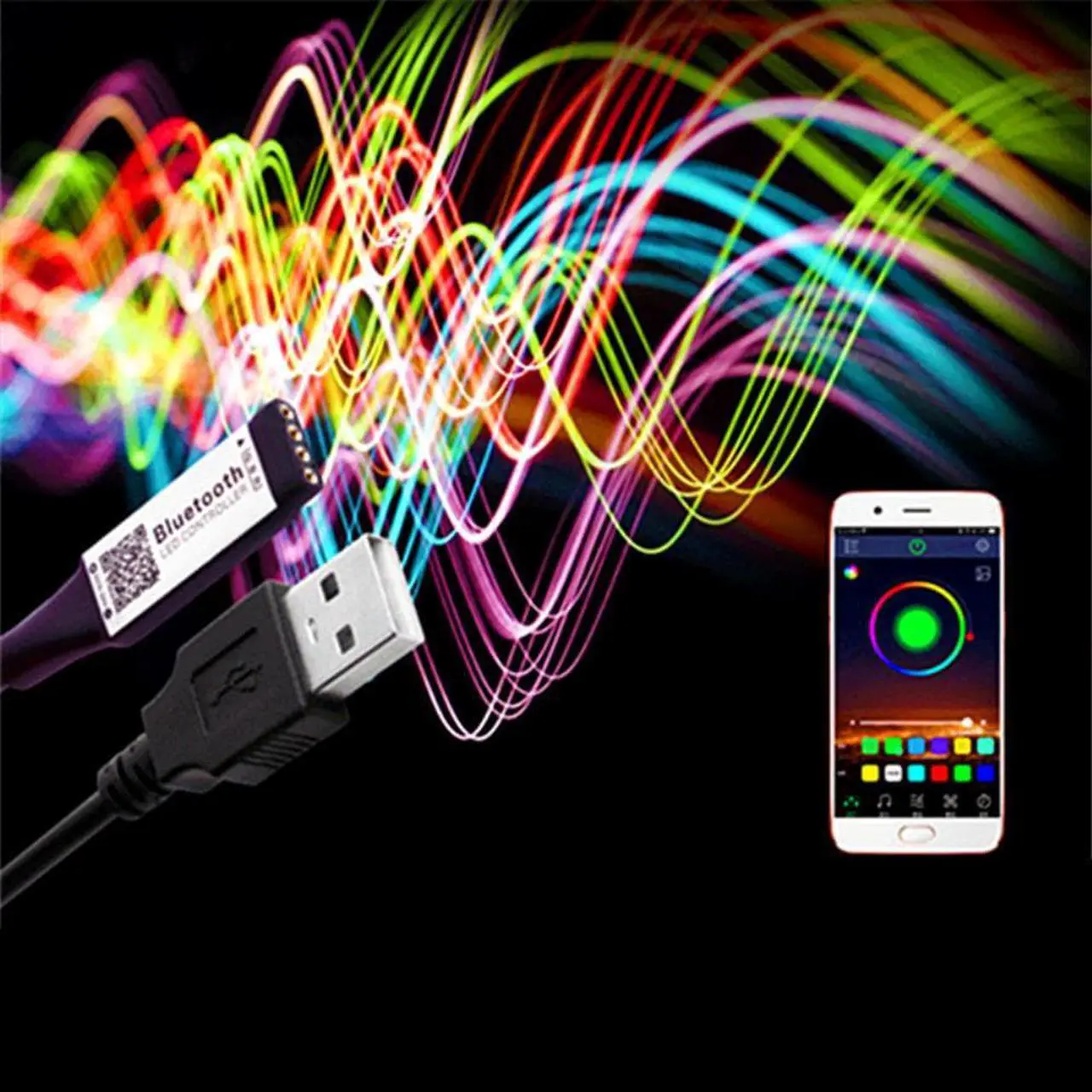Alt view image 3 of 3 - 5V USB Bluetooth 4.0 RGB LED Light Remote Controller 5V-24V Mini Wireless BT LED Dimmer For RGB 3528 5050 LED Strip TV Backlight