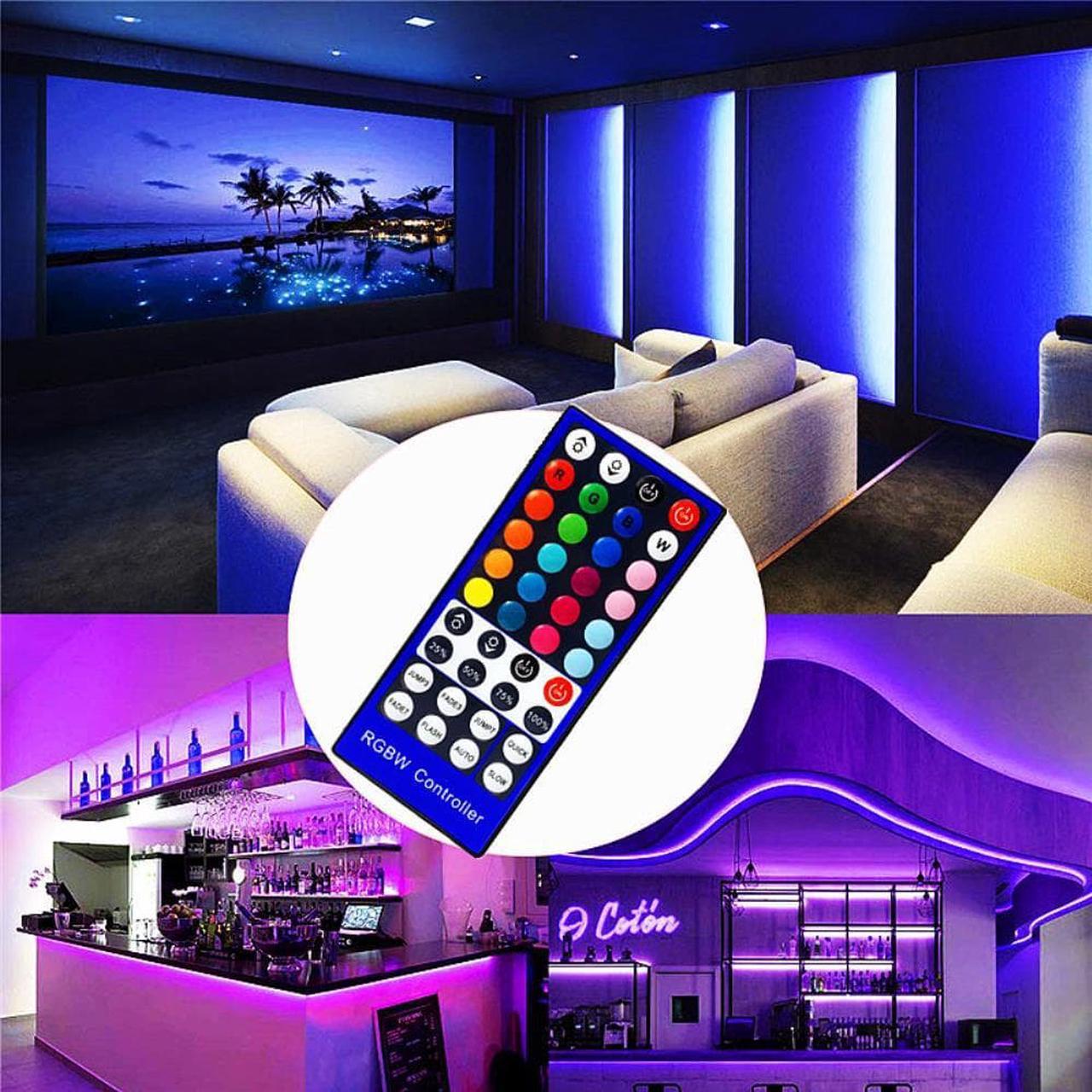 Alt view image 3 of 3 - 4 Channels DC 12V - 24V RGBW LED Controller Dimmer 40Key 5Pins IR Remote Control For SMD 5050 RGBW RGBWW LED Strip Light