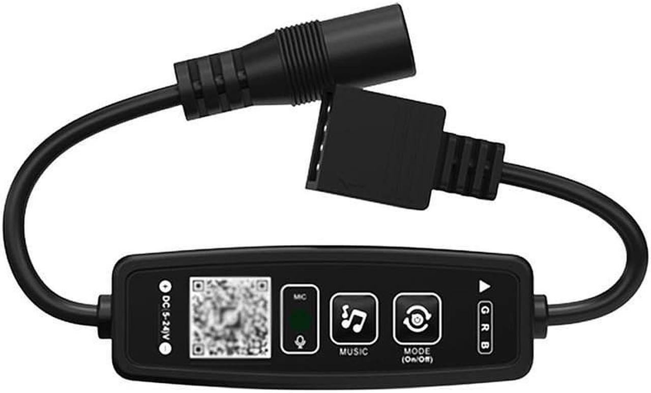 Alt view image 2 of 3 - Mini RGB Bluetooth-compatible Controller DC 5V 12V 24V Music Bluetooth SMD COB 2835 3528 5050 4Pin GRB LED Light Strip Controler