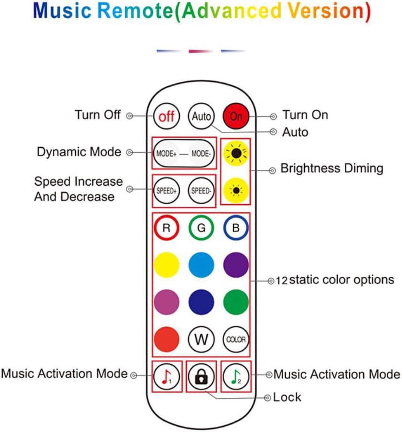 Alt view image 3 of 3 - LED Lights RGB Bluetooth Controller For LED Strip Light Music Sync LED Controller DC5V 12V