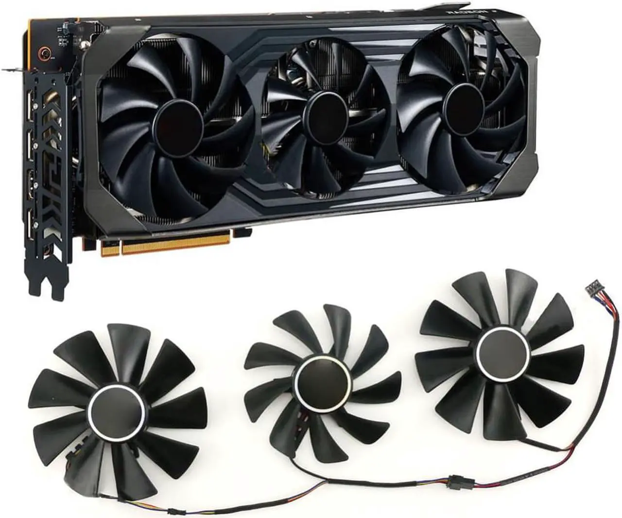 Main image of For POWERCOLOR RX6900XT 6800XT RX6800 6700 Devi Graphics Card Cooling Fan T129215SU