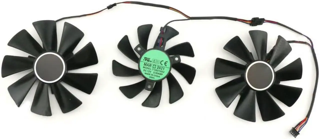 Alt view image 3 of 4 - For POWERCOLOR RX6900XT 6800XT RX6800 6700 Devi Graphics Card Cooling Fan T129215SU