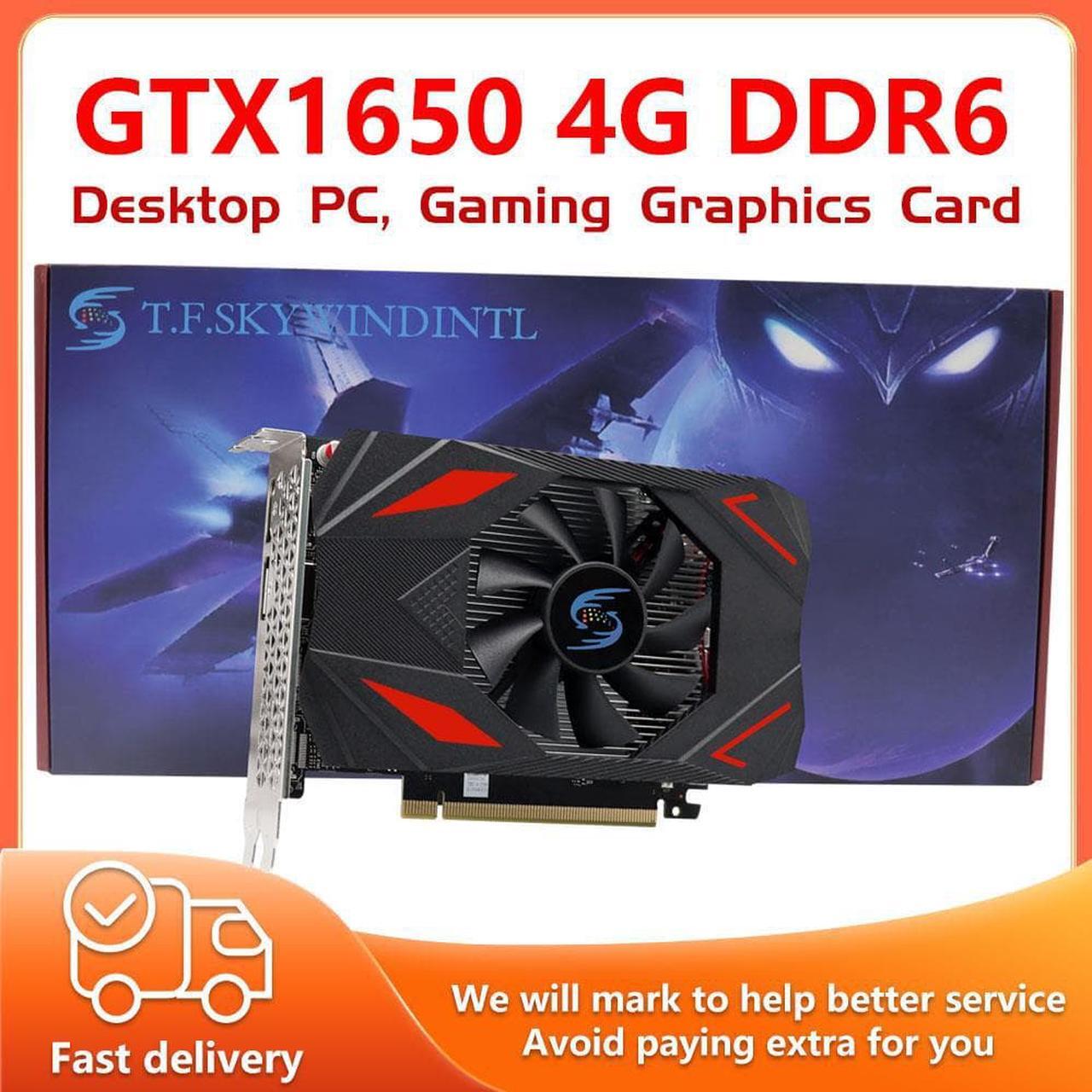 Main image of GTX1650 4GB desktop Graphics Card GAMING Gamer 128Bit GDDR6 Laptop chip PCI Express 3.0 Video Cards For PC DVI DP