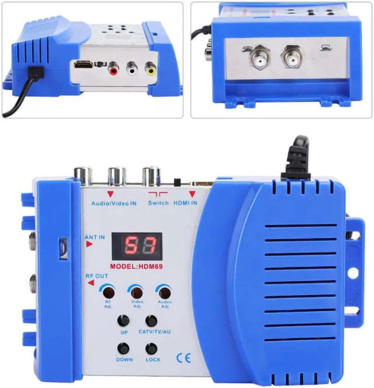 Main image of HDM69 Digital RF HDMI-Compatible Modulator AV to RF Converter VHF UHF PAL Standard TV format output Portable Modulator for EU