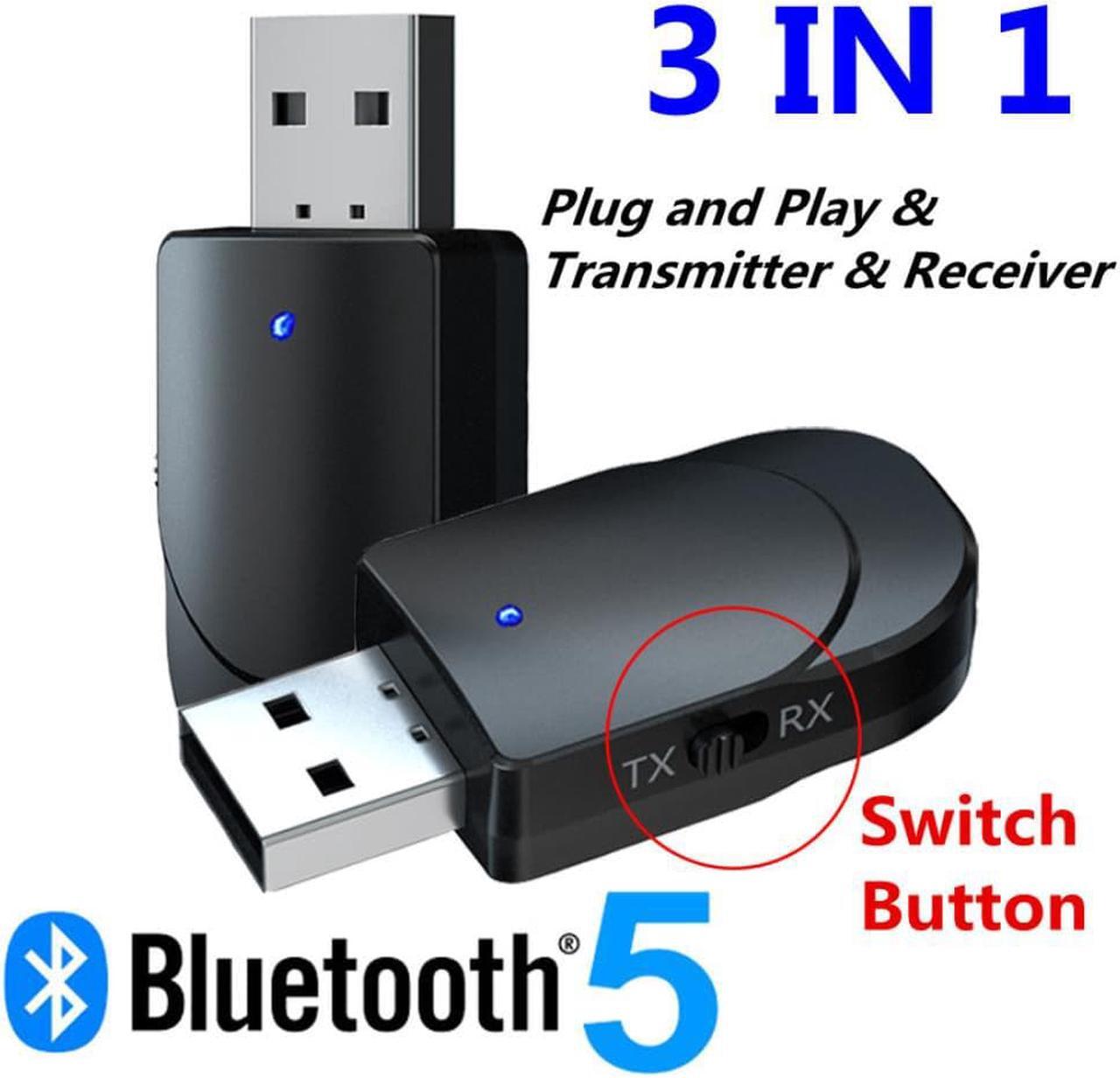 Main image of 2 In 1 Bluetooth-Compatible 5.0 Car Music Audio Receiver FM Transmitter Aux Audio Adapter Car HandsKit TV PC Speaker