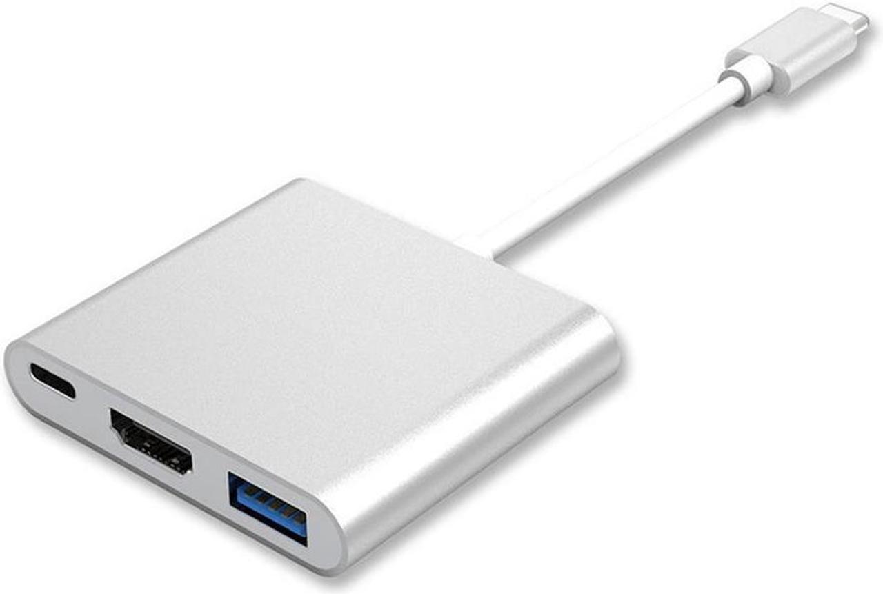 Alt view image 2 of 2 - 4K USBC 3.1 Hub Converter USB C To USB 3.0/HDMI-compatible/TypeC Charger AV Adapter for Macbook/Dell XPS 13/Matebook Laptops
