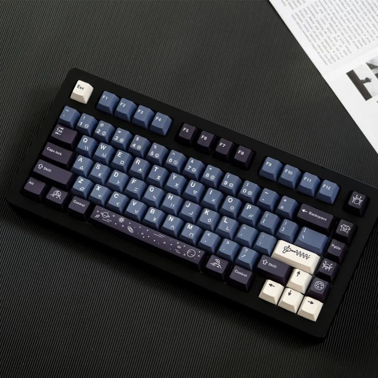 Alt view image 2 of 4 - PBT Keycaps 129 Keys Alien Theme Keycaps Dye Sublimation Cherry Profile Keycap For MX switch Mechanical Keyboard Cherry Keycaps