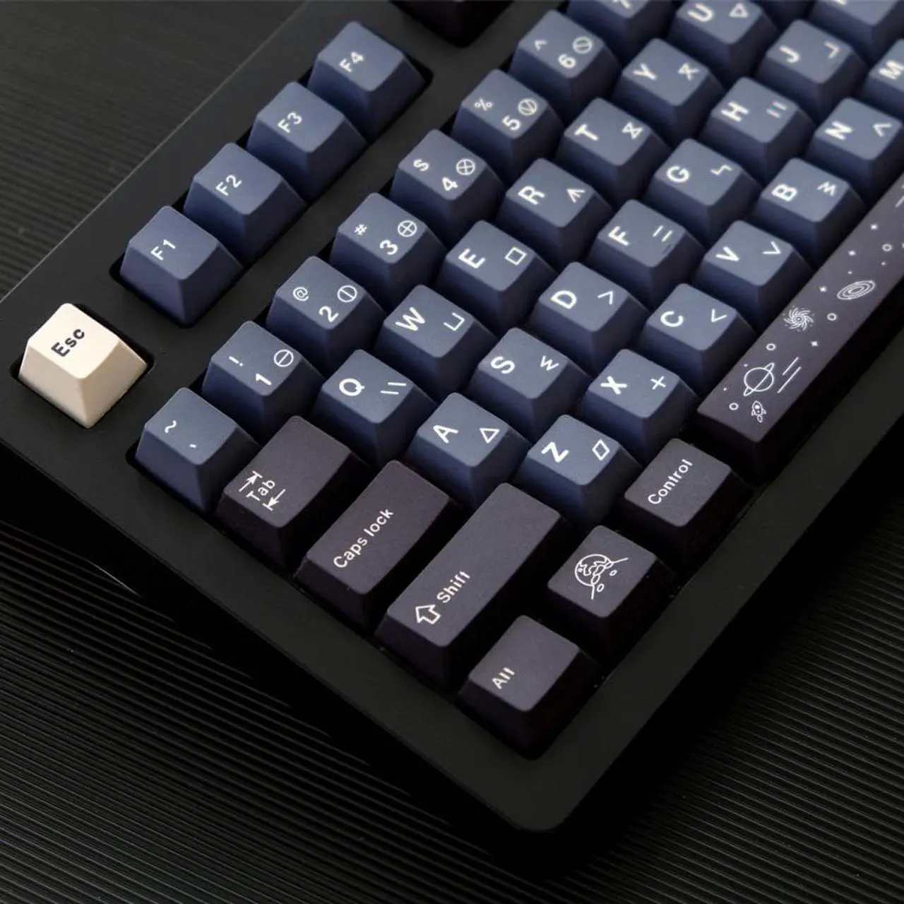 Alt view image 3 of 4 - PBT Keycaps 129 Keys Alien Theme Keycaps Dye Sublimation Cherry Profile Keycap For MX switch Mechanical Keyboard Cherry Keycaps