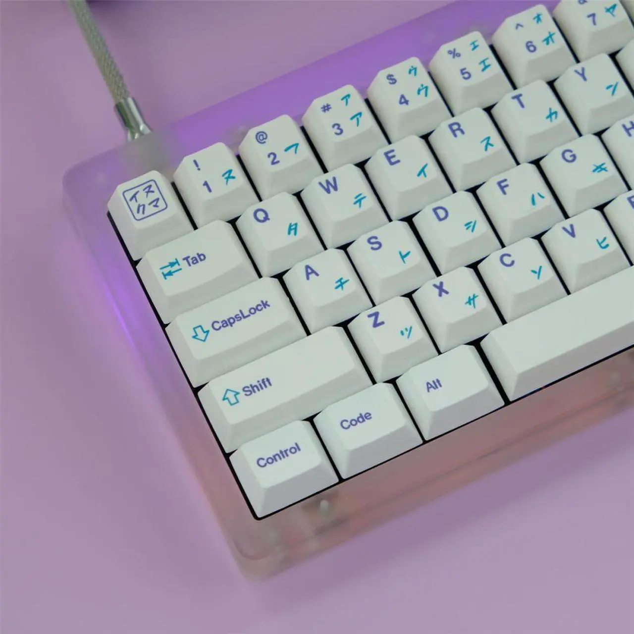 Alt view image 3 of 4 - 129 Keys GMK Inukuma PBT Keycaps Cherry Profile White Japanese Keycap Dye Sublimation  Keycap For MX Switch Mechanical Keyboard