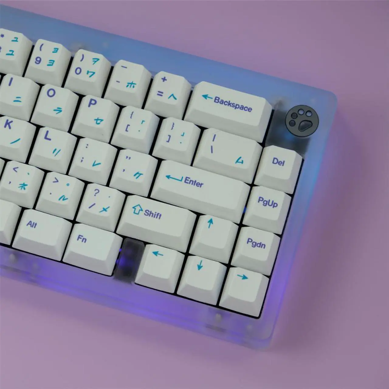 Alt view image 4 of 4 - 129 Keys GMK Inukuma PBT Keycaps Cherry Profile White Japanese Keycap Dye Sublimation  Keycap For MX Switch Mechanical Keyboard