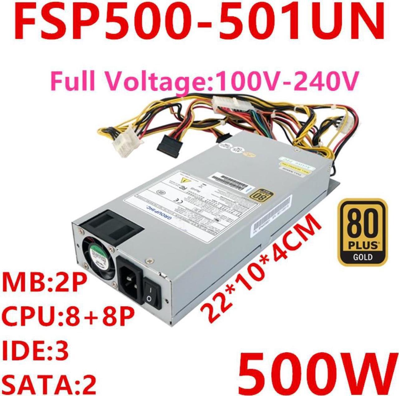 Alt view image 4 of 6 - PSU For FSP 1U 80plus Gold 500W Switching Power Supply FSP500-501UN