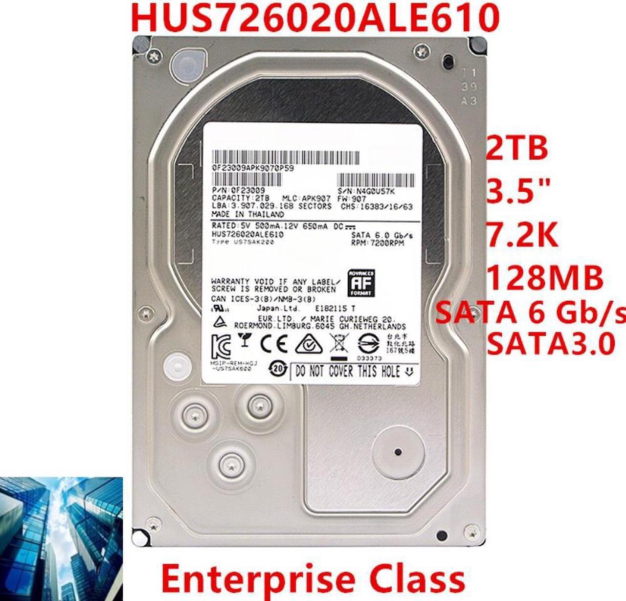 Alt view image 4 of 6 - HDD For Hgst 2TB 3.5" SATA 6 Gb/s 128MB 7200RPM For Internal Hard Disk For Enterprise Class HDD For HUS726020ALE610