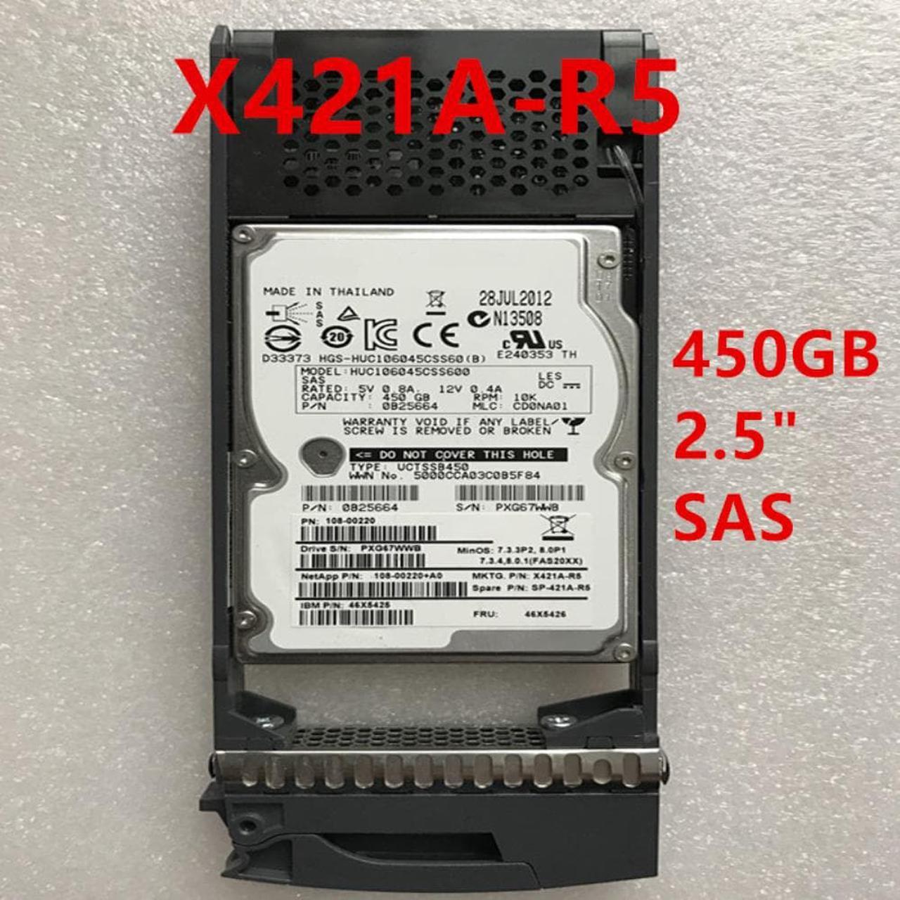 Almost HDD For NetApp 450GB 2.5" SAS 64MB 10K For Internal Hard Drive For Server Hard Disk For X421A-R5 SP-X421A-R5