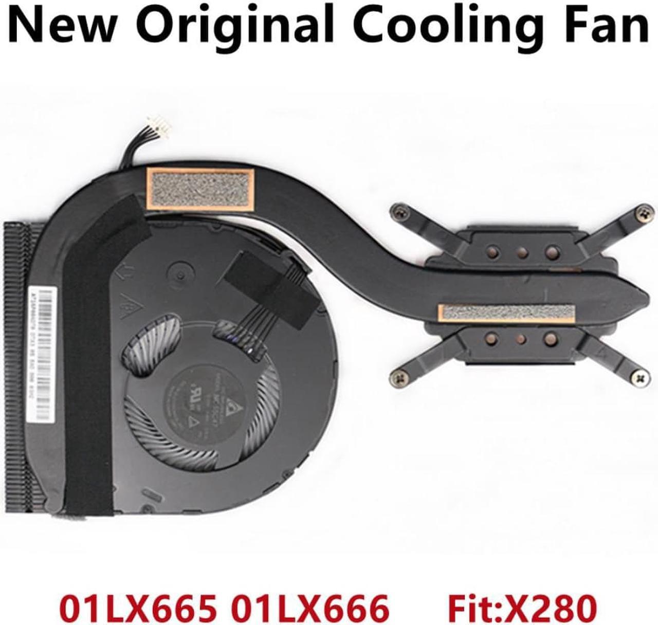 For Laptop Lenovo Thinkpad X280 CPU Cooling Fan Heatsink Radiator Cooler FRU01LX665 01LX666