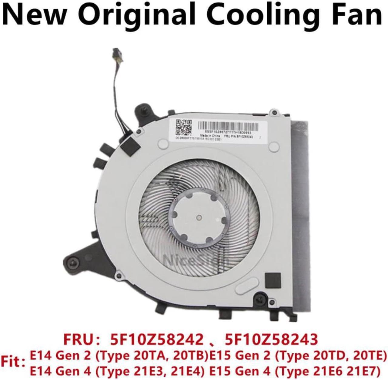 For Laptop Thinkpad E14 Gen 2 Gen 4 E15 Gen 2 Intel CPU Cooling Fan Cooler C-271C-1 FRU5F10Z58242 5F10Z58243