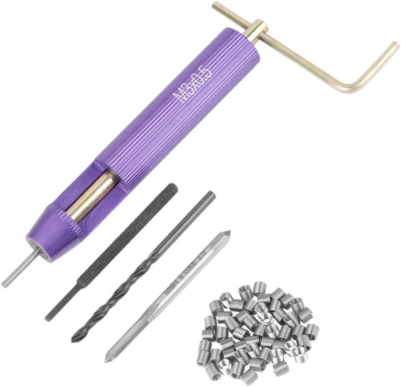 50 Buah M3 X 2D Thread Insert Kit Reparasi Stainless Steel Rolled Wire Insert Kit Instalasi Helicoil Car Repair Tools Drill Tap