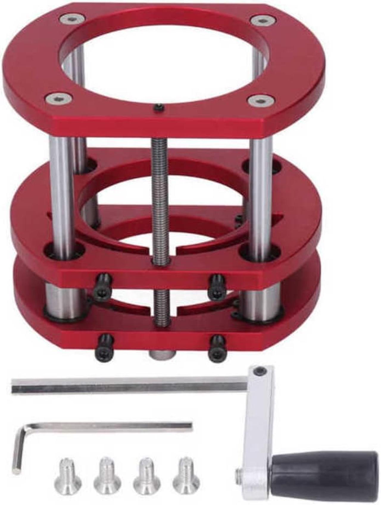 Router Lift Base Aluminium Alloy Stainless Steel 4 Jaw Clamp Router Table Lifting System Base