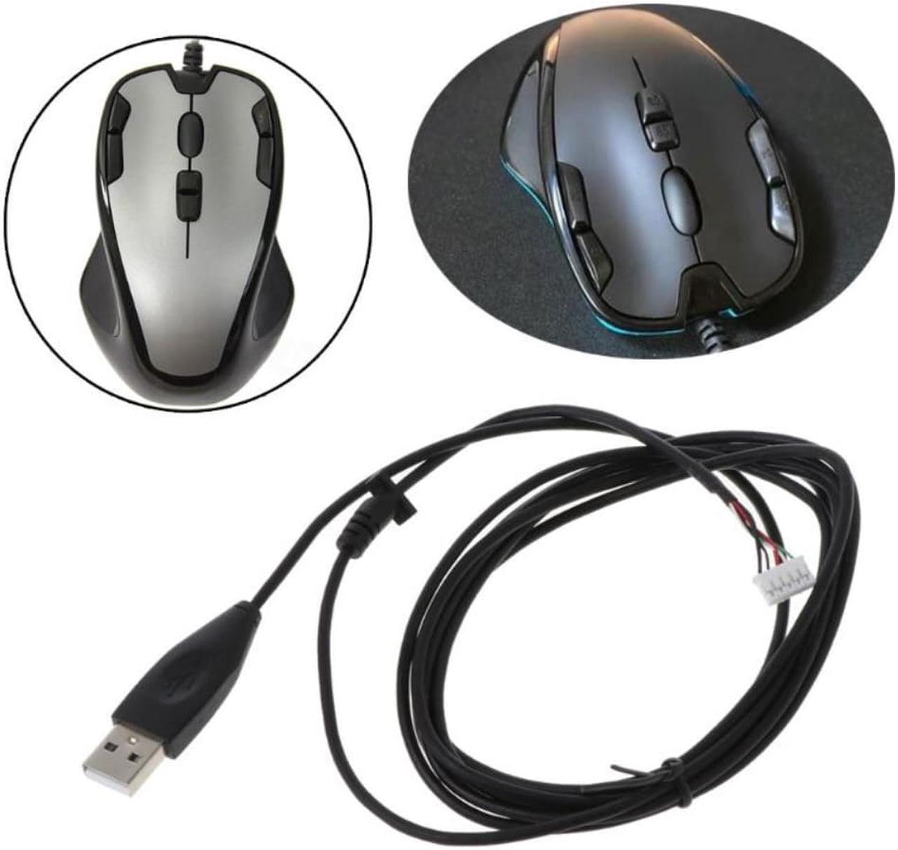 OOTDTY Replacement Durable USB Mouse Cable Mouse Lines for Logitech G300 G300S Mouse