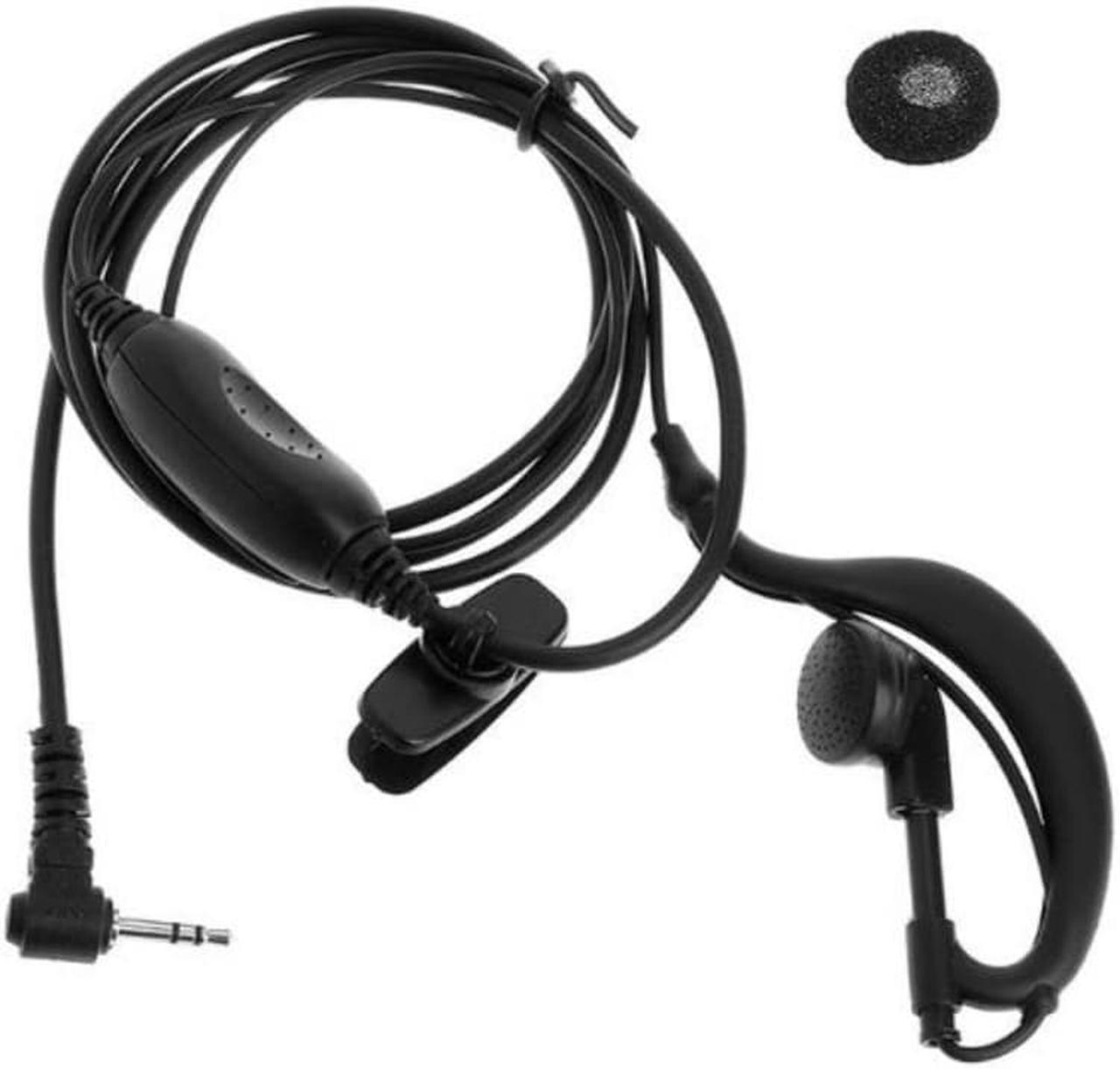 Clip-Ear Headset 1 Pin 2.5mm Magnetic G Shape Earpiece Mic Two Way Radio Walkie